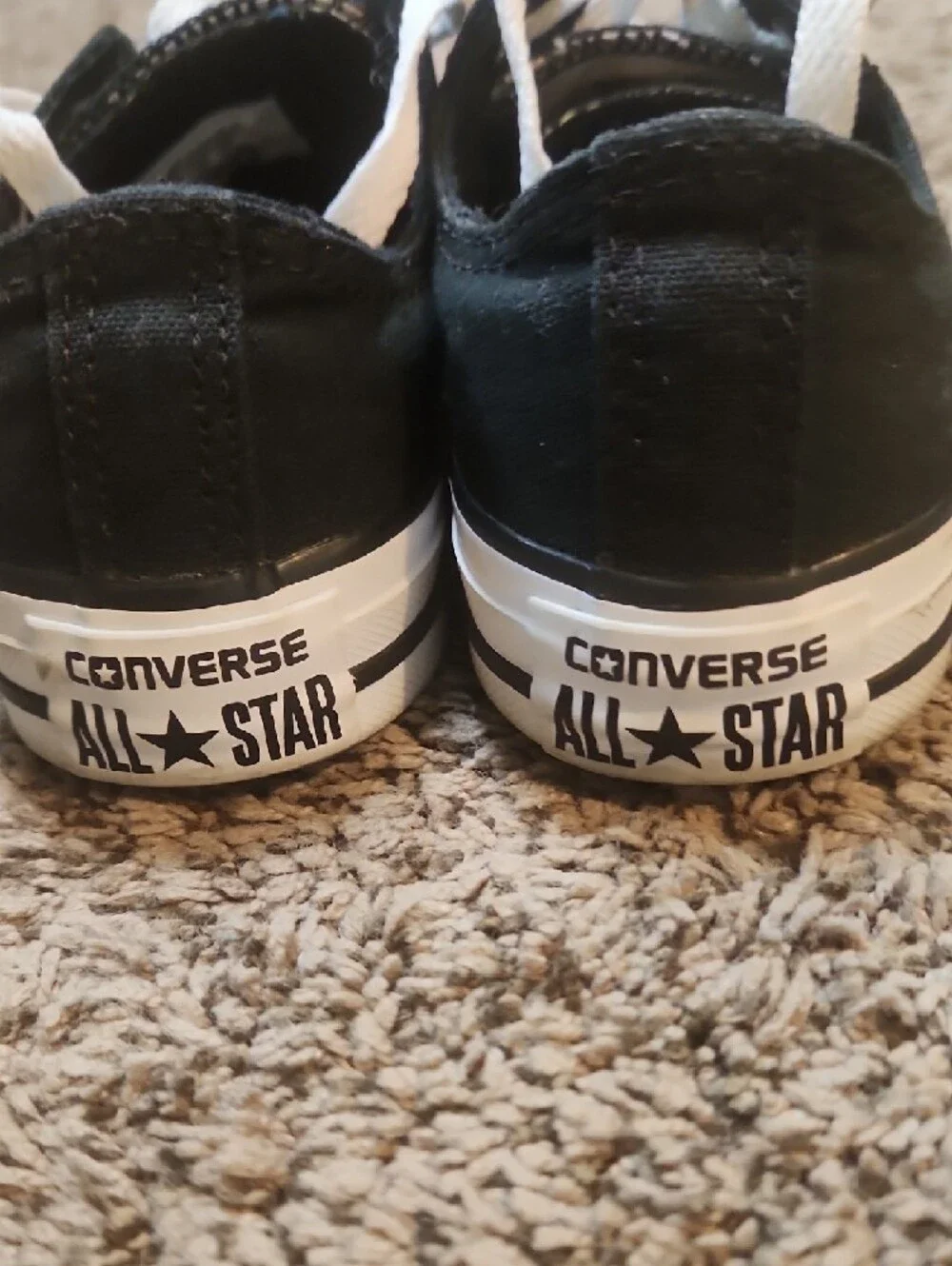 Converse Black and White Low-Top Canvas Sneakers - Picture 2 of 9